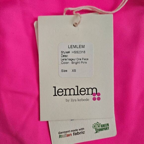 Lemlem Lena Nageur One Piece Swimsuit Size XS in Bright Pink - Picture 5 of 7